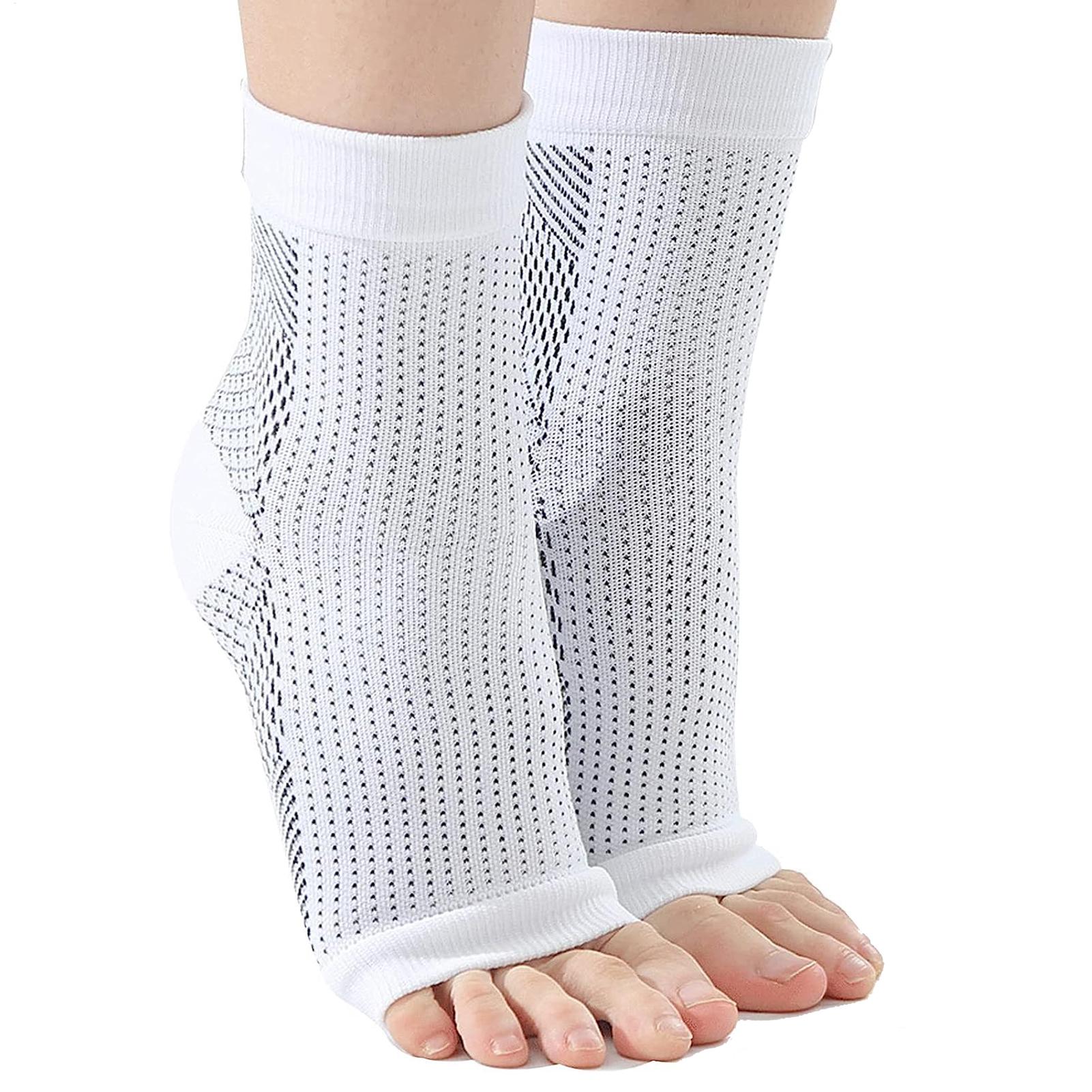 Ankle Brace Sock - ถุงเท้ารัดข้อเท้าสำหรับโรคพังผืดใต้ฝ่าเท้า บรรเทาอาการปวดจากโรคระบบประสาท เหมาะสำหรับอาการบวมที่เท้าและข้อเท้า