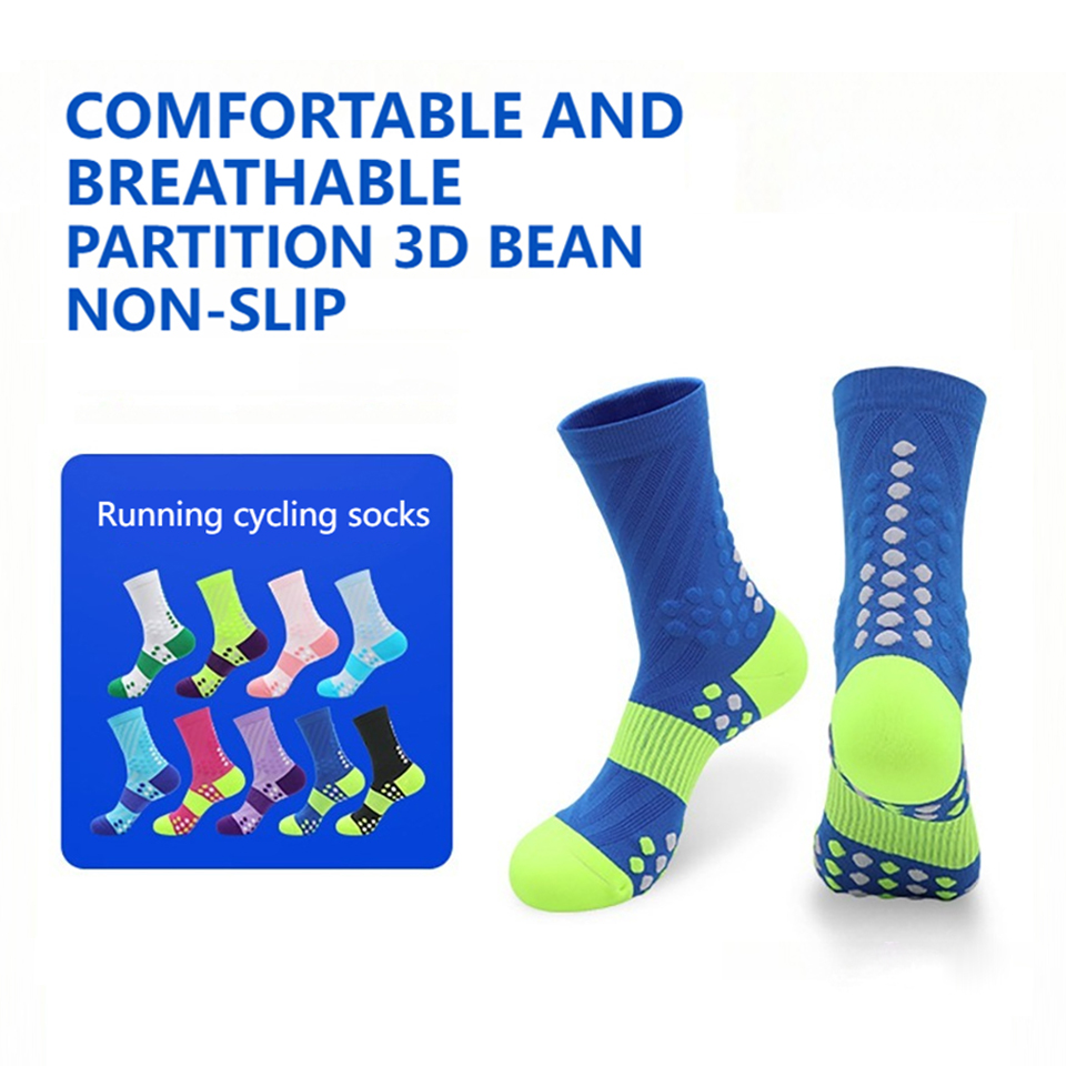 Athletic Sock Cushion - 1 คู่ถุงเท้ากีฬาปั่นจักรยานสำหรับผู้ชายผู้หญิงฤดูร้อนวิ่งถุงเท้าฟุตบอลแบบมีเบาะซับความชื้นถุงเท้ายืด