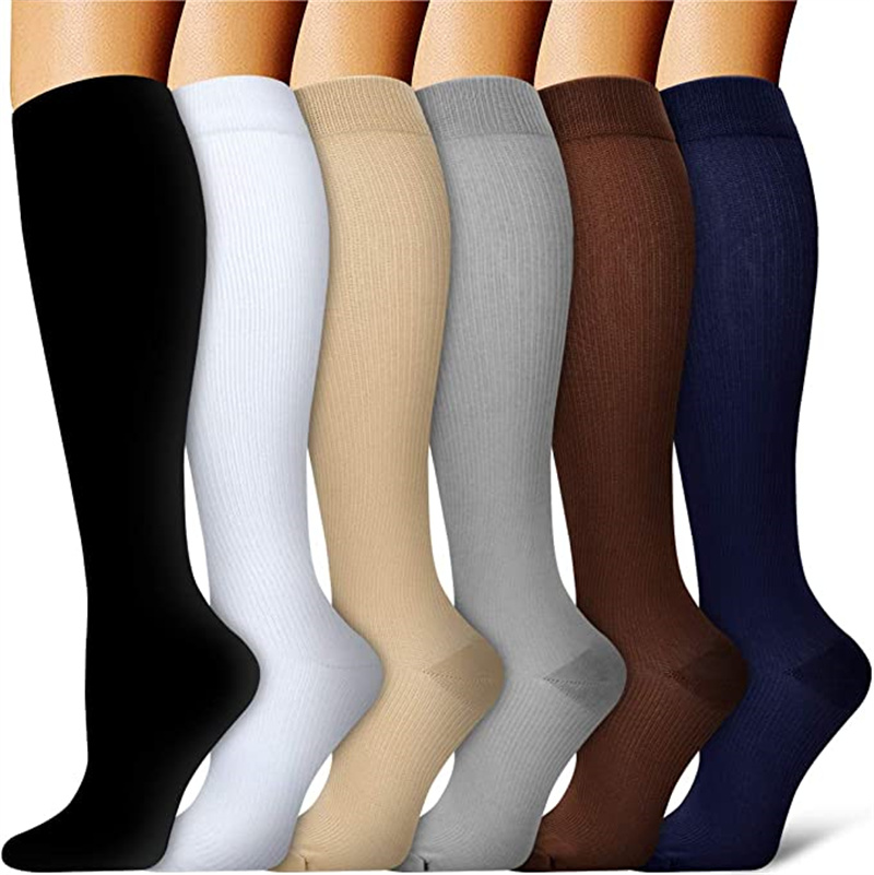 Compression Sock Medical - ถุงเท้ากีฬาช่วยเผาผลาญไขมัน Crossfit กระชับสัดส่วนถุงเท้ากันกระแทกการแพทย์สีพื้นสำหรับนักกีฬาถุงเท้ากันกระแทก