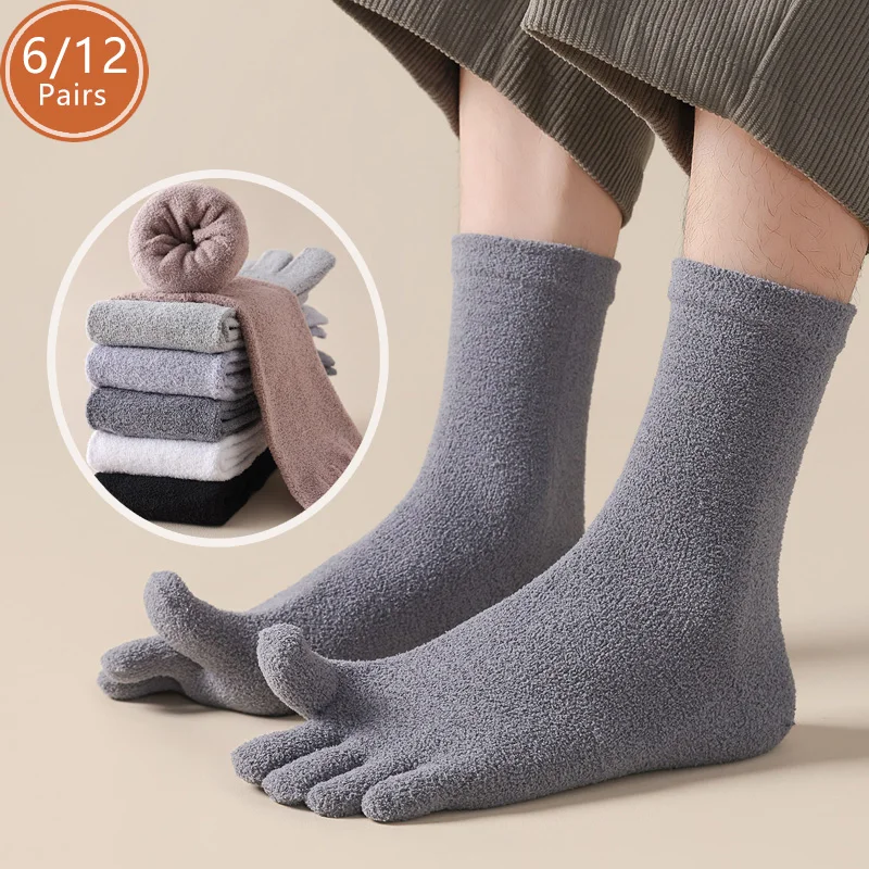 6/12 คู่ ถุงเท้าแยกนิ้วเท้าหนา - Thermal Sock Winter บทวิจารณ์และราคา
